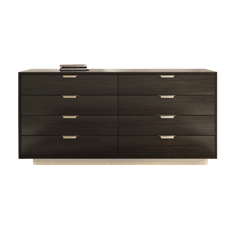 16.38-inch Width Storage Chest Modern Storage Chest Dresser with 3/8/5 Drawers 55"L x 17"W x 36"H Black Solid Wood Clearhalo 'Bedroom Furniture' 'Dressers & Chests' 'dressers_chests' 'furn' 'furn_dressers_chests' 'Furniture' 6822690