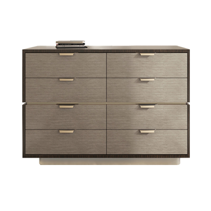 16.38-inch Width Storage Chest Modern Storage Chest Dresser with 3/8/5 Drawers 39.4"L x 16.5"W x 36.2"H Grey Solid Wood Clearhalo 'Bedroom Furniture' 'Dressers & Chests' 'dressers_chests' 'furn' 'furn_dressers_chests' 'Furniture' 6822694