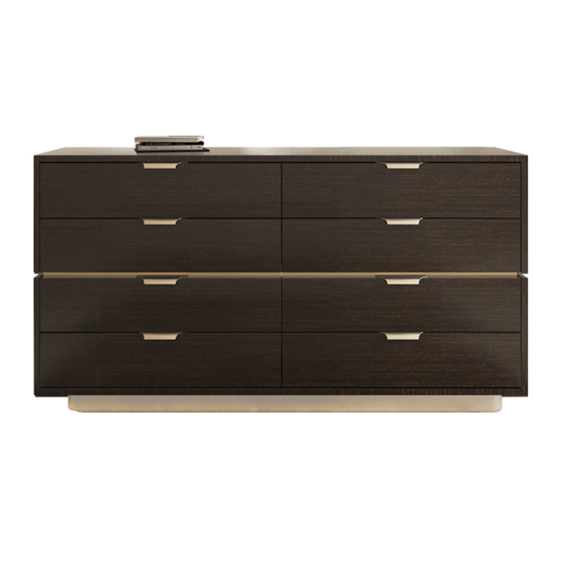 16.38-inch Width Storage Chest Modern Storage Chest Dresser with 3/8/5 Drawers 55"L x 17"W x 36"H Dark Gray Solid Wood Clearhalo 'Bedroom Furniture' 'Dressers & Chests' 'dressers_chests' 'furn' 'furn_dressers_chests' 'Furniture' 6822703