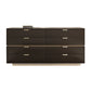 16.38-inch Width Storage Chest Modern Storage Chest Dresser with 3/8/5 Drawers 63"L x 17"W x 36"H Dark Gray Solid Wood Clearhalo 'Bedroom Furniture' 'Dressers & Chests' 'dressers_chests' 'furn' 'furn_dressers_chests' 'Furniture' 6822706