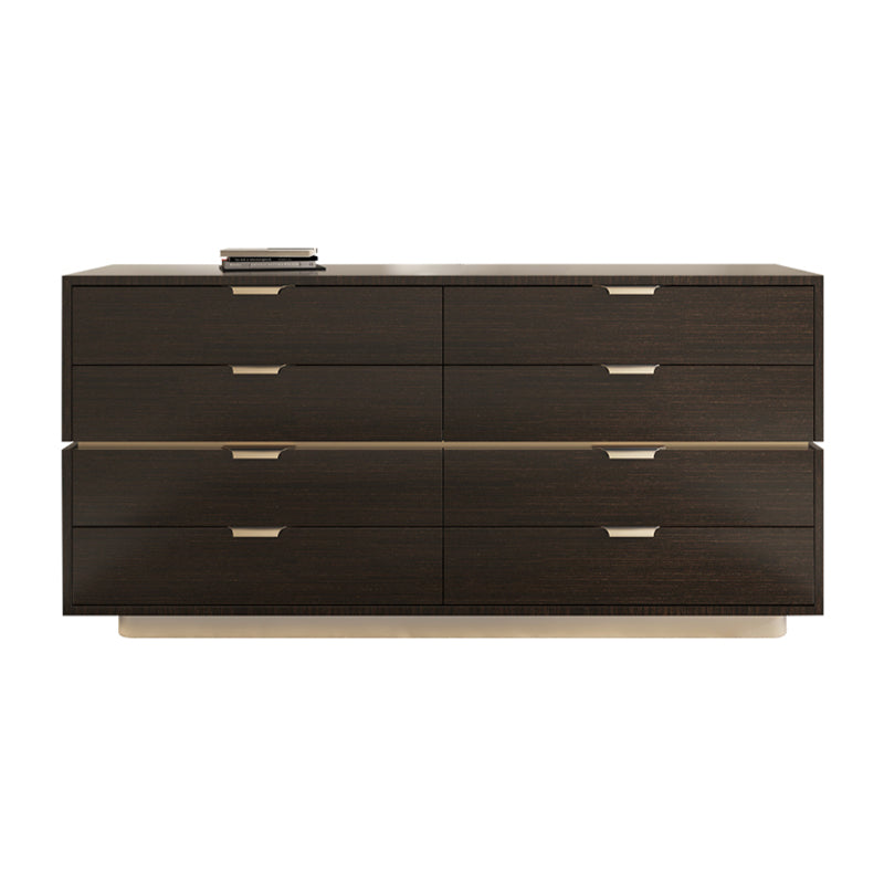 16.38-inch Width Storage Chest Modern Storage Chest Dresser with 3/8/5 Drawers 63"L x 17"W x 36"H Dark Gray Solid Wood Clearhalo 'Bedroom Furniture' 'Dressers & Chests' 'dressers_chests' 'furn' 'furn_dressers_chests' 'Furniture' 6822706
