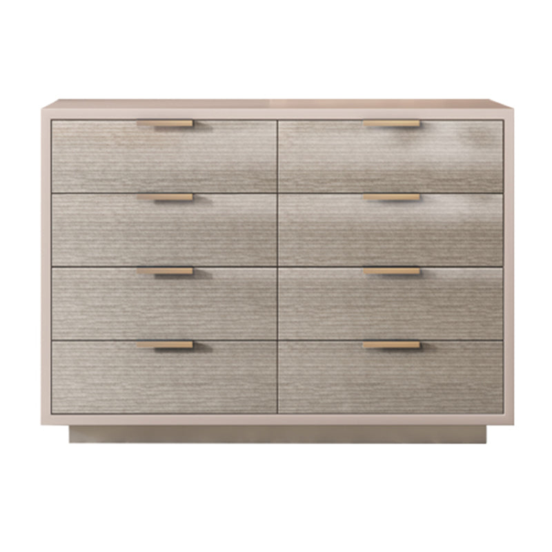 16.38-inch Width Storage Chest Modern Storage Chest Dresser with 3/8/5 Drawers 39.4"L x 16.5"W x 36.2"H Light Gray Solid Wood Clearhalo 'Bedroom Furniture' 'Dressers & Chests' 'dressers_chests' 'furn' 'furn_dressers_chests' 'Furniture' 6822709