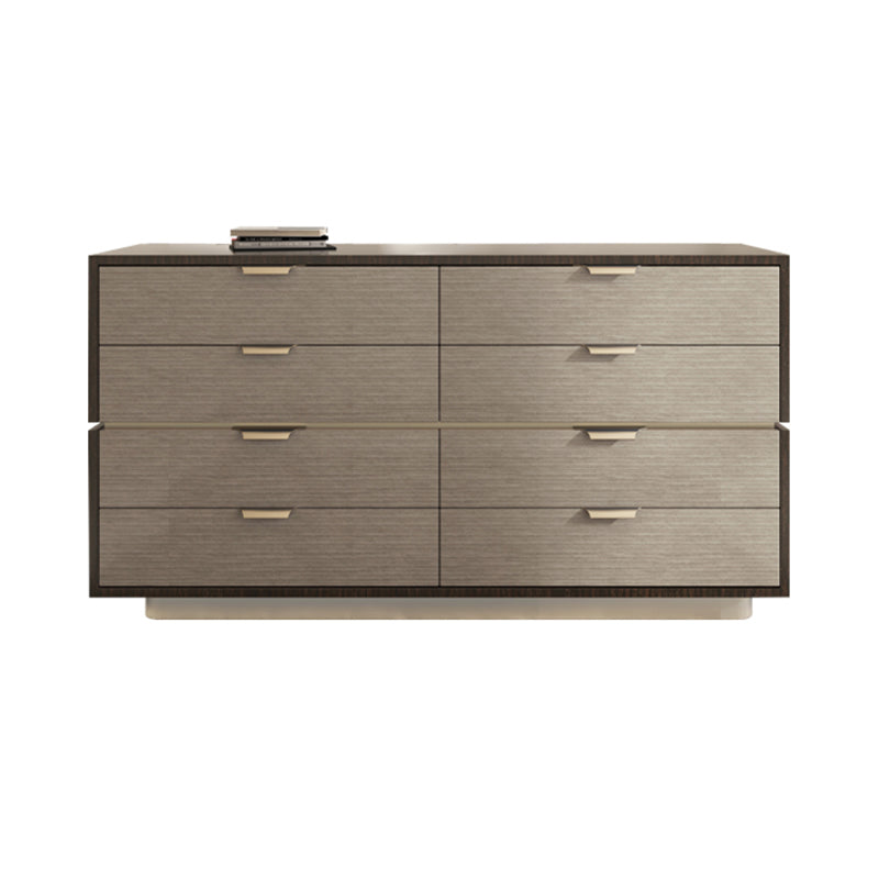 16.38-inch Width Storage Chest Modern Storage Chest Dresser with 3/8/5 Drawers 55"L x 17"W x 36"H Smoke Gray Solid Wood Clearhalo 'Bedroom Furniture' 'Dressers & Chests' 'dressers_chests' 'furn' 'furn_dressers_chests' 'Furniture' 6822716