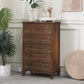 13.65/13.45 Inch Width Storage Chest American Traditional Storage Chest Dresser 23.6"L x 13.8"W x 37.4"H Brown Clearhalo 'Bedroom Furniture' 'Dressers & Chests' 'dressers_chests' 'furn' 'furn_dressers_chests' 'Furniture' 6822744