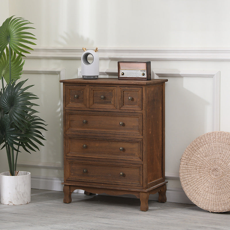 13.65/13.45 Inch Width Storage Chest American Traditional Storage Chest Dresser 24"L x 14"W x 31"H Brown Clearhalo 'Bedroom Furniture' 'Dressers & Chests' 'dressers_chests' 'furn' 'furn_dressers_chests' 'Furniture' 6822749