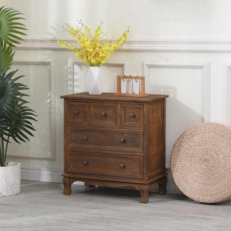 13.65/13.45 Inch Width Storage Chest American Traditional Storage Chest Dresser 23.6"L x 13.8"W x 25.2"H Brown Clearhalo 'Bedroom Furniture' 'Dressers & Chests' 'dressers_chests' 'furn' 'furn_dressers_chests' 'Furniture' 6822754
