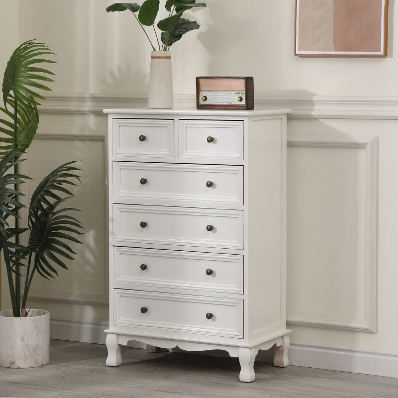 13.65/13.45 Inch Width Storage Chest American Traditional Storage Chest Dresser 23.6"L x 13.8"W x 37.4"H White Clearhalo 'Bedroom Furniture' 'Dressers & Chests' 'dressers_chests' 'furn' 'furn_dressers_chests' 'Furniture' 6822761