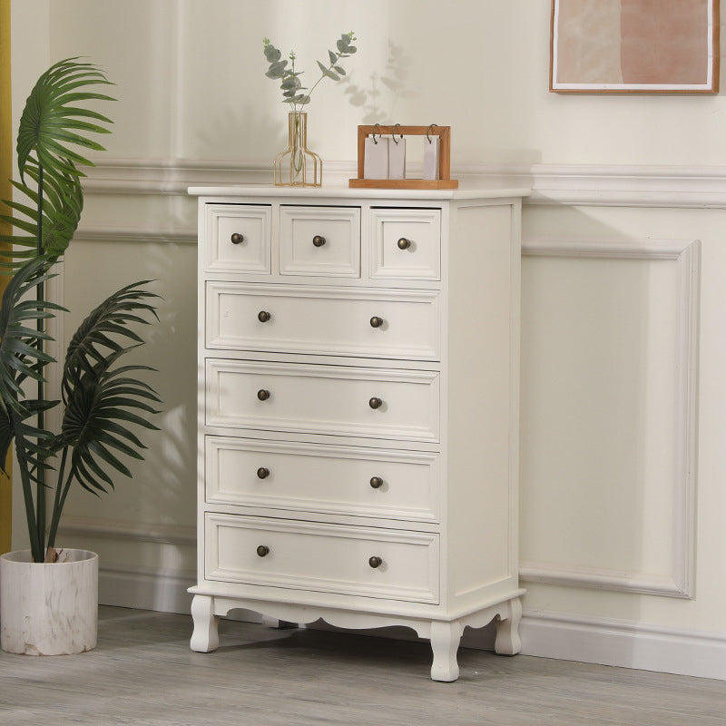 13.65/13.45 Inch Width Storage Chest American Traditional Storage Chest Dresser 23.6"L x 13.8"W x 37.4"H Ivory Clearhalo 'Bedroom Furniture' 'Dressers & Chests' 'dressers_chests' 'furn' 'furn_dressers_chests' 'Furniture' 6822765