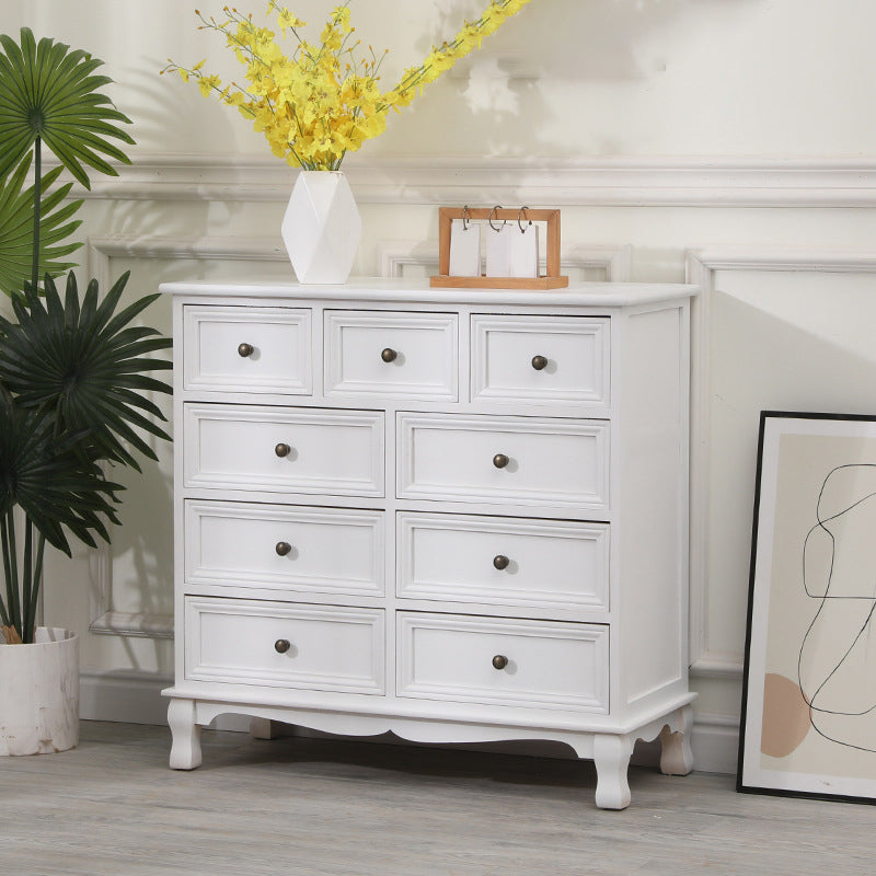 13.65/13.45 Inch Width Storage Chest American Traditional Storage Chest Dresser 31.5"L x 14"W x 31"H Ivory Clearhalo 'Bedroom Furniture' 'Dressers & Chests' 'dressers_chests' 'furn' 'furn_dressers_chests' 'Furniture' 6822770