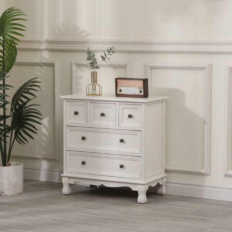 13.65/13.45 Inch Width Storage Chest American Traditional Storage Chest Dresser 23.6"L x 13.8"W x 25.2"H Ivory Clearhalo 'Bedroom Furniture' 'Dressers & Chests' 'dressers_chests' 'furn' 'furn_dressers_chests' 'Furniture' 6822772
