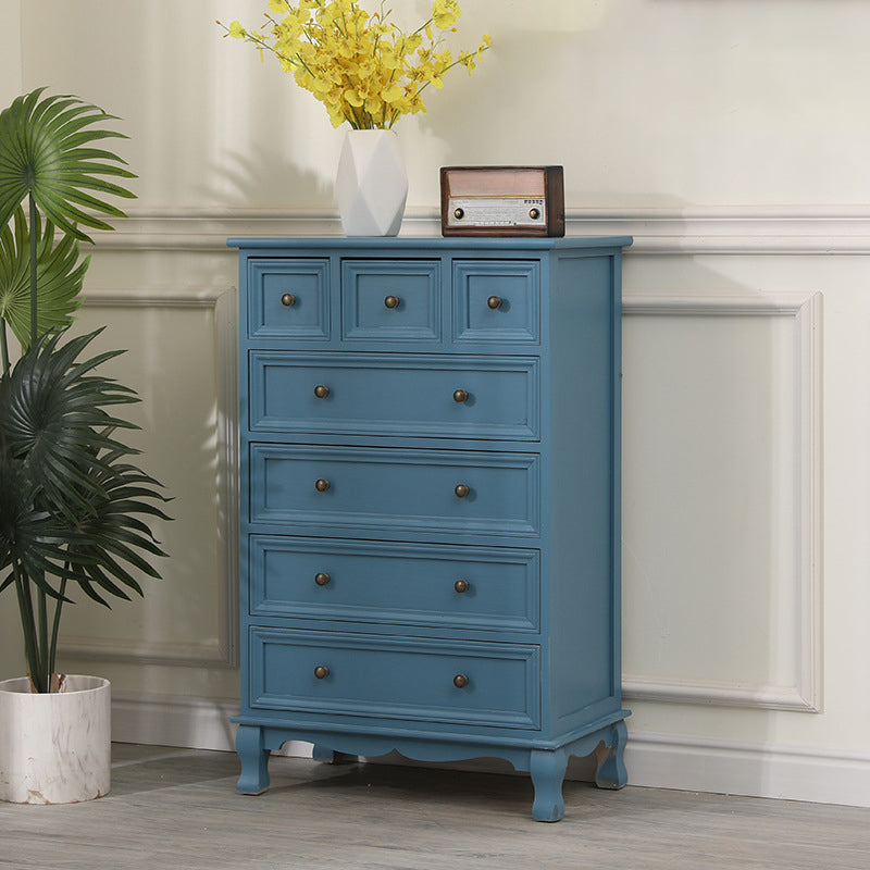 13.65/13.45 Inch Width Storage Chest American Traditional Storage Chest Dresser 23.6"L x 13.8"W x 37.4"H Gray Blue Clearhalo 'Bedroom Furniture' 'Dressers & Chests' 'dressers_chests' 'furn' 'furn_dressers_chests' 'Furniture' 6822774