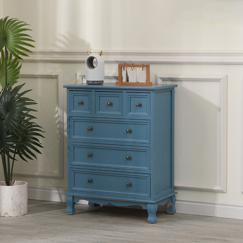 13.65/13.45 Inch Width Storage Chest American Traditional Storage Chest Dresser 24"L x 14"W x 31"H Gray Blue Clearhalo 'Bedroom Furniture' 'Dressers & Chests' 'dressers_chests' 'furn' 'furn_dressers_chests' 'Furniture' 6822775