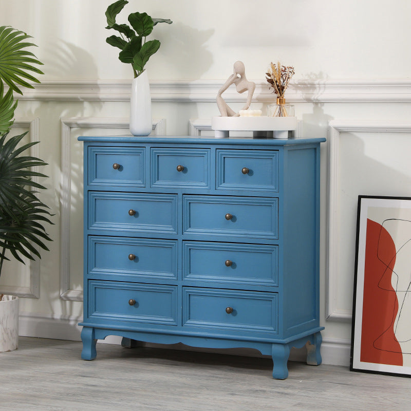 13.65/13.45 Inch Width Storage Chest American Traditional Storage Chest Dresser 31.5"L x 14"W x 31"H Gray Blue Clearhalo 'Bedroom Furniture' 'Dressers & Chests' 'dressers_chests' 'furn' 'furn_dressers_chests' 'Furniture' 6822776