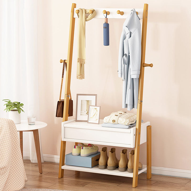 Wooden Entrance Hall Tree Traditional Style Simple Home Floor Coat Rack Clearhalo 'Entry & Mudroom Furniture' 'furn' 'furn_hall_tree_coat_racks' 'Furniture' 'Hall Trees & Coat Racks' 'hall_tree_coat_racks' 6823048