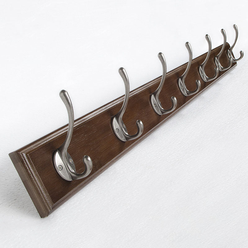 Brown Wooden Coat Hanger Modern Style Minimalist Home Wall Hanging Coat Rack 1 Piece 7 Clearhalo 'Entry & Mudroom Furniture' 'furn' 'furn_hall_tree_coat_racks' 'Furniture' 'Hall Trees & Coat Racks' 'hall_tree_coat_racks' 6823083
