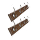 Brown Wooden Coat Hanger Modern Style Minimalist Home Wall Hanging Coat Rack 2 Piece Set 4 Clearhalo 'Entry & Mudroom Furniture' 'furn' 'furn_hall_tree_coat_racks' 'Furniture' 'Hall Trees & Coat Racks' 'hall_tree_coat_racks' 6823089