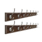 Brown Wooden Coat Hanger Modern Style Minimalist Home Wall Hanging Coat Rack 2 Piece Set 8 Clearhalo 'Entry & Mudroom Furniture' 'furn' 'furn_hall_tree_coat_racks' 'Furniture' 'Hall Trees & Coat Racks' 'hall_tree_coat_racks' 6823102