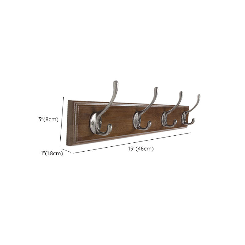 Brown Wooden Coat Hanger Modern Style Minimalist Home Wall Hanging Coat Rack Clearhalo 'Entry & Mudroom Furniture' 'furn' 'furn_hall_tree_coat_racks' 'Furniture' 'Hall Trees & Coat Racks' 'hall_tree_coat_racks' 6823104