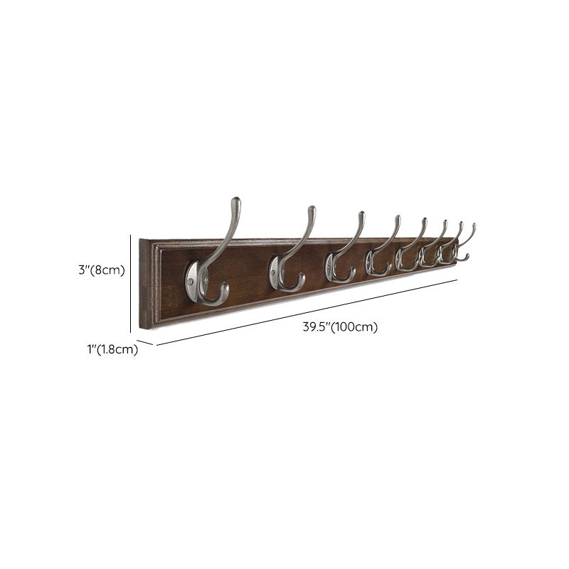 Brown Wooden Coat Hanger Modern Style Minimalist Home Wall Hanging Coat Rack Clearhalo 'Entry & Mudroom Furniture' 'furn' 'furn_hall_tree_coat_racks' 'Furniture' 'Hall Trees & Coat Racks' 'hall_tree_coat_racks' 6823108