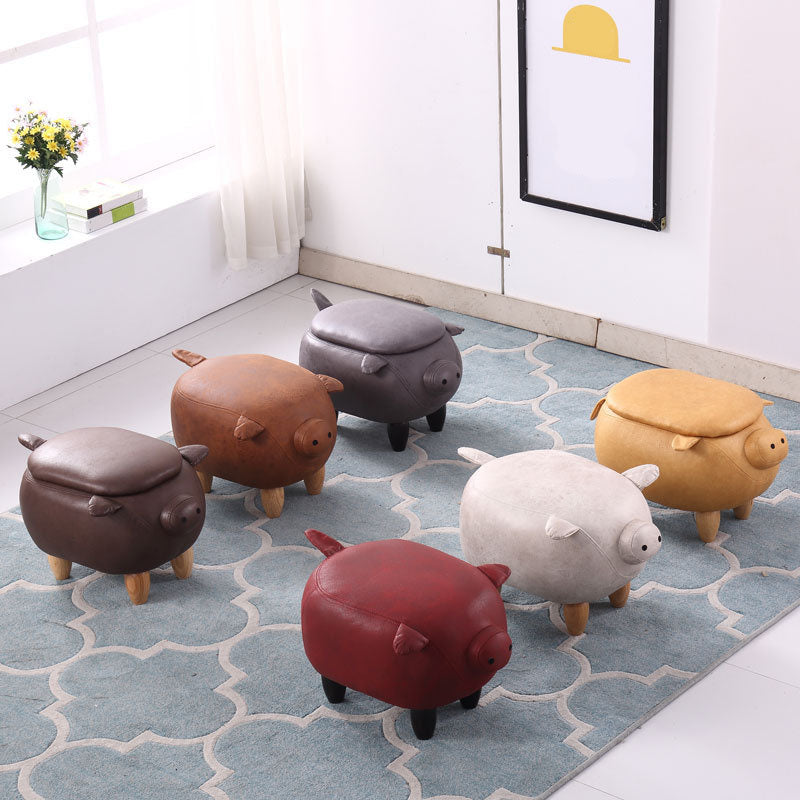 Modern Standard Pig Water Resistant Standard for Living Room Clearhalo 'furn' 'furn_ottomans_poufs' 'Furniture' 'Living Room Furniture' 'Ottomans & Poufs' 'ottomans_poufs' 6823155