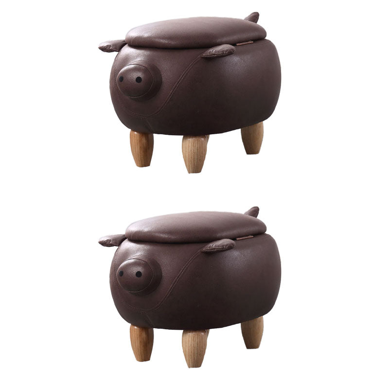 Modern Standard Pig Water Resistant Standard for Living Room Coffee 2 Piece Set Clearhalo 'furn' 'furn_ottomans_poufs' 'Furniture' 'Living Room Furniture' 'Ottomans & Poufs' 'ottomans_poufs' 6823179