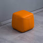 Mid-Century Modern Ottoman Genuine Leather Upholstered Solid Color Square Ottoman Orange 1 Piece Clearhalo 'furn' 'furn_ottomans_poufs' 'Furniture' 'Living Room Furniture' 'Ottomans & Poufs' 'ottomans_poufs' 6823186