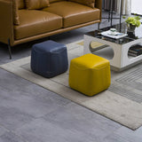 Mid-Century Modern Ottoman Genuine Leather Upholstered Solid Color Square Ottoman Clearhalo 'furn' 'furn_ottomans_poufs' 'Furniture' 'Living Room Furniture' 'Ottomans & Poufs' 'ottomans_poufs' 6823187