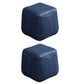 Mid-Century Modern Ottoman Genuine Leather Upholstered Solid Color Square Ottoman Blue 2 Piece Set Clearhalo 'furn' 'furn_ottomans_poufs' 'Furniture' 'Living Room Furniture' 'Ottomans & Poufs' 'ottomans_poufs' 6823192