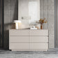 15.6-inch W Modern Storage Chest Manufactured Wood Storage Chest Dresser 43"L x 16"W x 32"H Grey Clearhalo 'Bedroom Furniture' 'Dressers & Chests' 'dressers_chests' 'furn' 'furn_dressers_chests' 'Furniture' 6823235