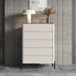 15.6-inch W Modern Storage Chest Manufactured Wood Storage Chest Dresser 27.5"L x 16"W x 45"H Grey Clearhalo 'Bedroom Furniture' 'Dressers & Chests' 'dressers_chests' 'furn' 'furn_dressers_chests' 'Furniture' 6823236
