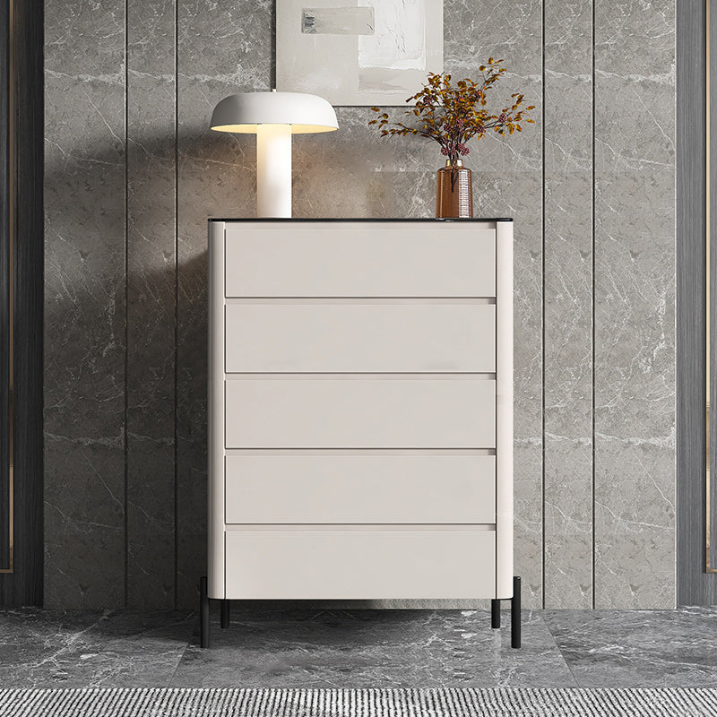 15.6-inch W Modern Storage Chest Manufactured Wood Storage Chest Dresser 27.5"L x 16"W x 45"H Grey Clearhalo 'Bedroom Furniture' 'Dressers & Chests' 'dressers_chests' 'furn' 'furn_dressers_chests' 'Furniture' 6823236