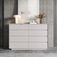 15.6-inch W Modern Storage Chest Manufactured Wood Storage Chest Dresser 53"L x 16"W x 37"H Light Gray Clearhalo 'Bedroom Furniture' 'Dressers & Chests' 'dressers_chests' 'furn' 'furn_dressers_chests' 'Furniture' 6823251
