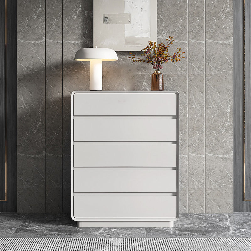 15.6-inch W Modern Storage Chest Manufactured Wood Storage Chest Dresser 27.5"L x 16"W x 42.5"H Light Gray Clearhalo 'Bedroom Furniture' 'Dressers & Chests' 'dressers_chests' 'furn' 'furn_dressers_chests' 'Furniture' 6823256