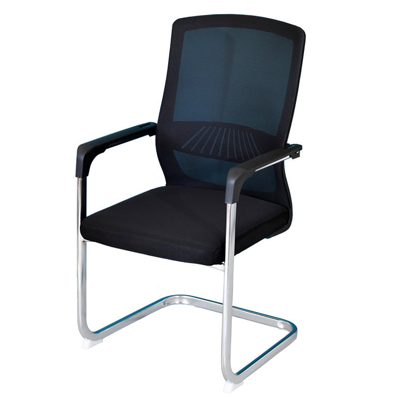 Silla de escritorio de malla ergonómica silla de oficina de metal contemporánea con brazo