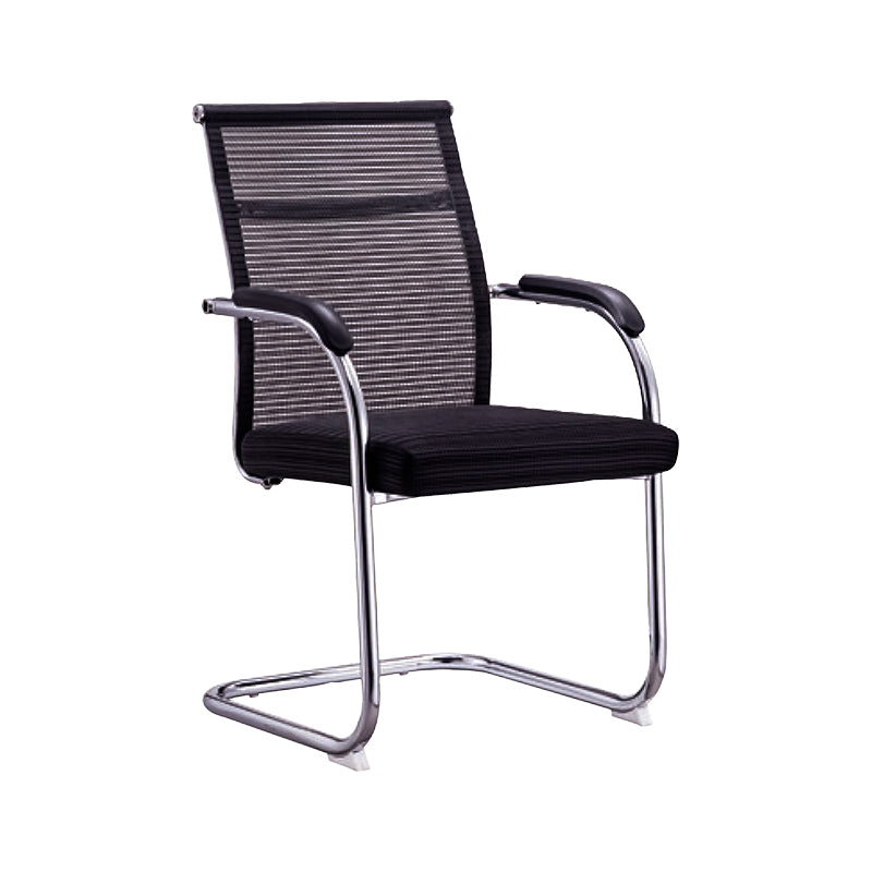 Silla de escritorio de malla ergonómica silla de oficina de metal contemporánea con brazo