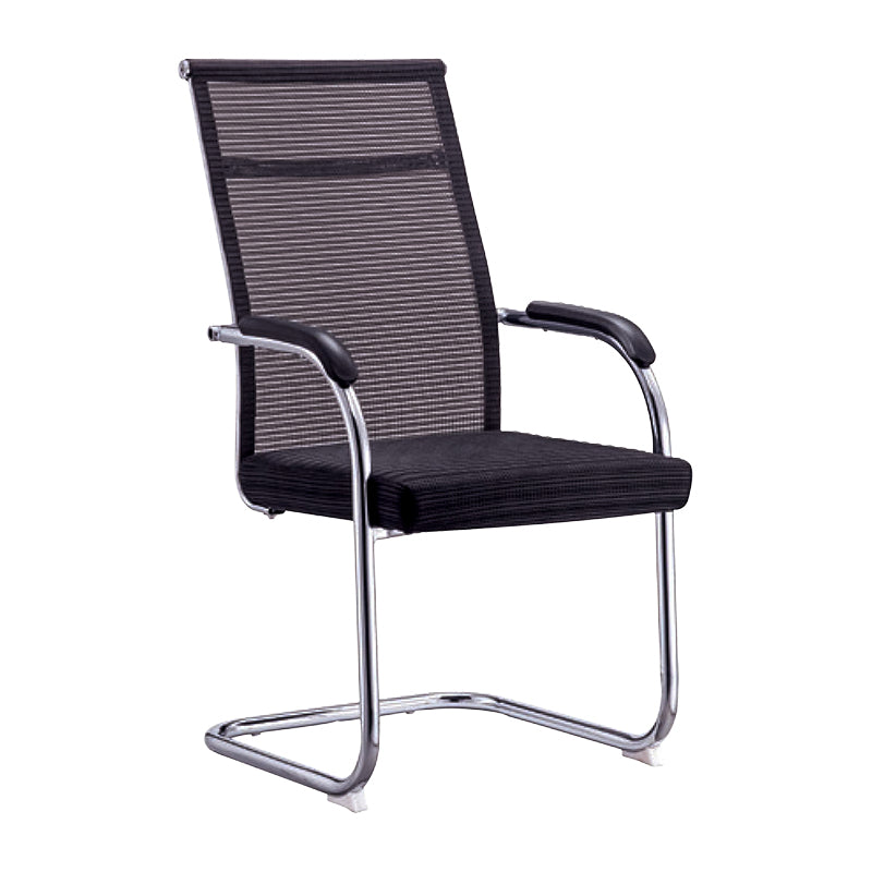 Silla de escritorio de malla ergonómica silla de oficina de metal contemporánea con brazo
