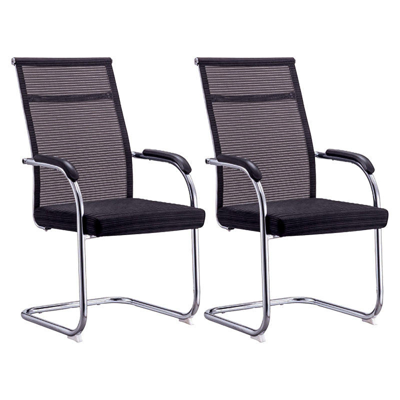 Silla de escritorio de malla ergonómica silla de oficina de metal contemporánea con brazo