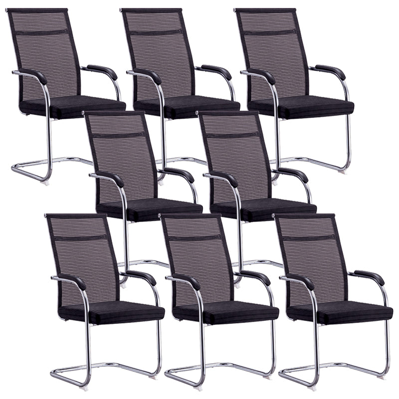 Silla de escritorio de malla ergonómica silla de oficina de metal contemporánea con brazo