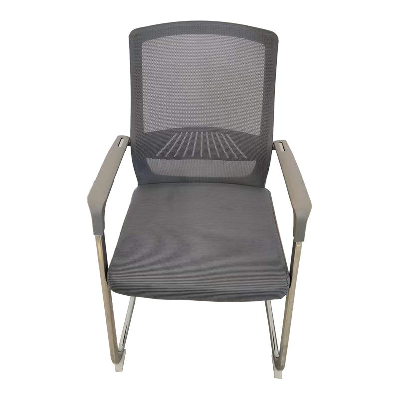 Silla de escritorio de malla ergonómica silla de oficina de metal contemporánea con brazo