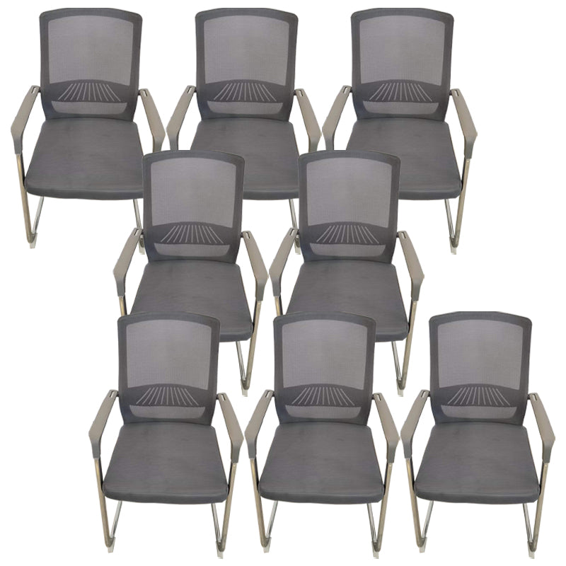 Silla de escritorio de malla ergonómica silla de oficina de metal contemporánea con brazo