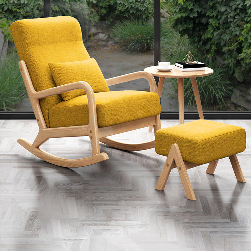 Sedia a lounge in stile semplice sedia pigra sedia a dondolo in legno per soggiorno