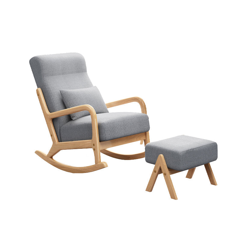 Sedia a lounge in stile semplice sedia pigra sedia a dondolo in legno per soggiorno