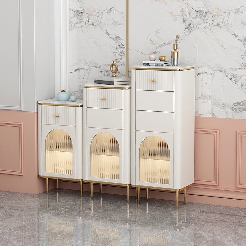 Commode classique de coffre de rangement de Glam de coffre de stockage en pierre de largeur de 11,7 pouces