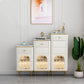 Commode classique de coffre de rangement de Glam de coffre de stockage en pierre de largeur de 11,7 pouces