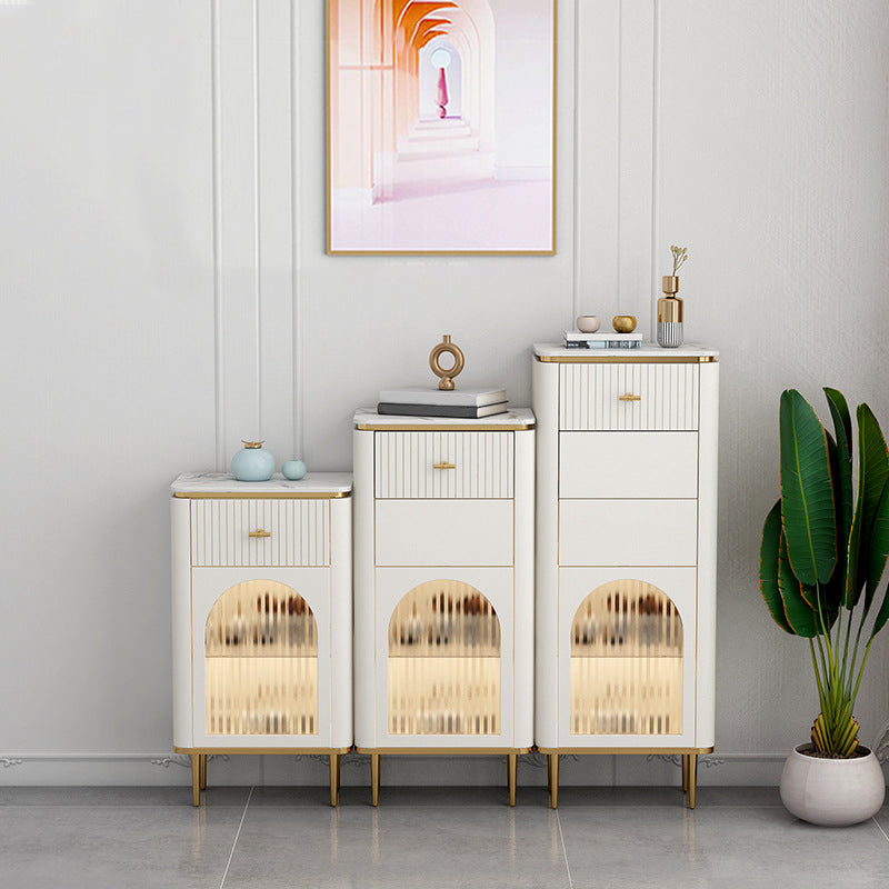 Commode classique de coffre de rangement de Glam de coffre de stockage en pierre de largeur de 11,7 pouces