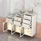 Commode classique de coffre de rangement de Glam de coffre de stockage en pierre de largeur de 11,7 pouces
