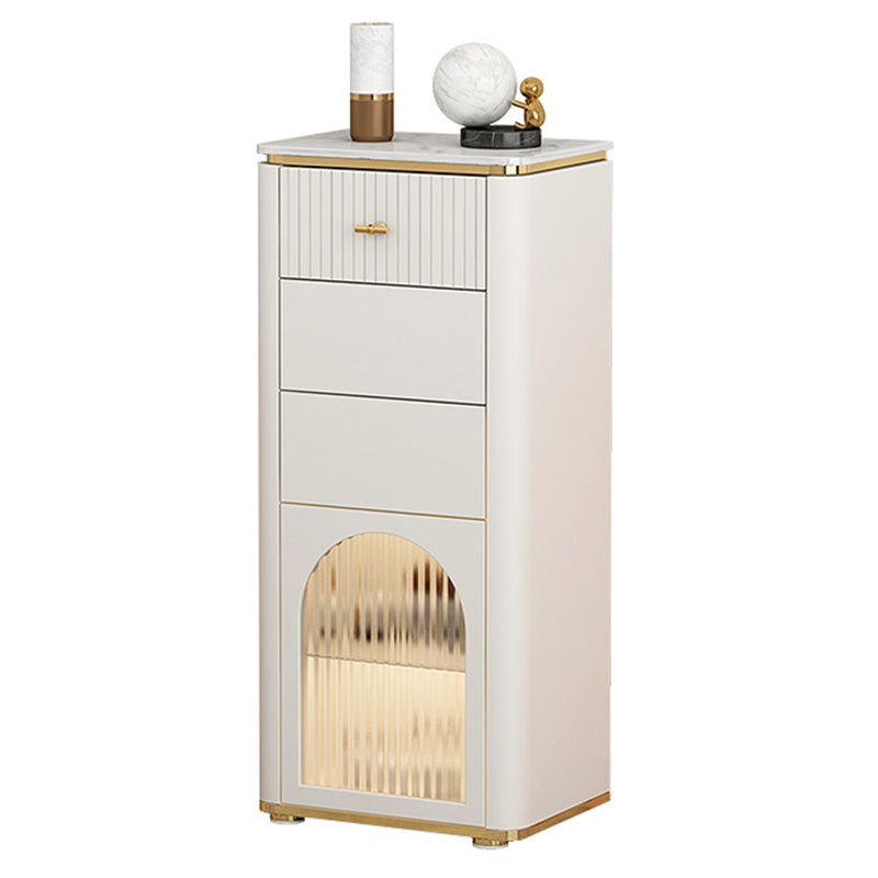 Commode classique de coffre de rangement de Glam de coffre de stockage en pierre de largeur de 11,7 pouces