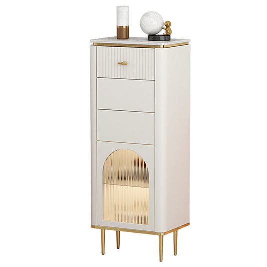 11.7 Inch Width Stone Storage Chest Classic Glam Storage Chest Dresser