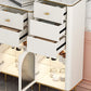 Commode classique de coffre de rangement de Glam de coffre de stockage en pierre de largeur de 11,7 pouces