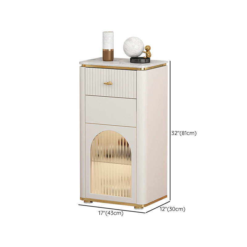Commode classique de coffre de rangement de Glam de coffre de stockage en pierre de largeur de 11,7 pouces